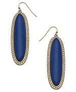 Danielle Stevens Blue Elongated Earrings
