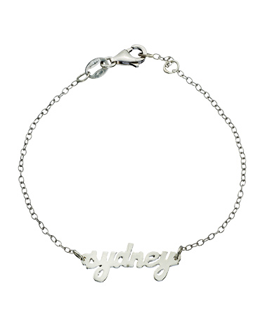Danielle Stevens Personalized Mini Script Chain Bracelet