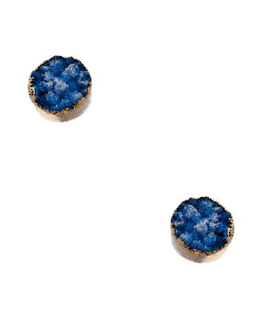 Dara Ettinger Light Blue Druzy Stud Alanna Earrings