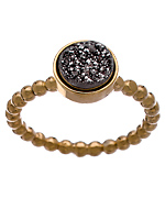 Dara Ettinger Silver and Gold Stackable Victoria Ring