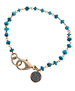 Dara Ettinger Turquoise and Aqua Druzy Becca Beaded Bracelet