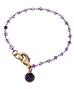 Dara Ettinger Amethyst and Druzy Becca Beaded Bracelet