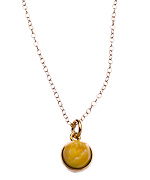 Dara Ettinger Gold and Yellow Druzy Stacey Pendant Necklace