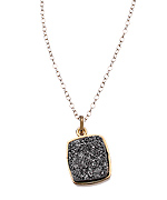 Dara Ettinger Gold and Silver Rectangle Aria Pendant Necklace
