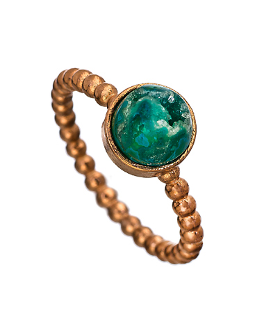 Dara Ettinger Green Dyed Druzy Karina Stackable Ring