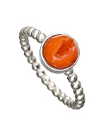 Dara Ettinger Orange Dyed Druzy Karina Stackable Ring