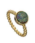 Dara Ettinger Gold Green Victoria Stackable Ring