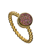 Dara Ettinger Gold Magenta Victoria Stackable Ring