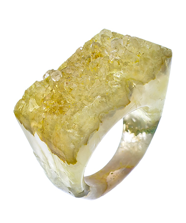 Dara Ettinger Yellow Druzy Dara Ring