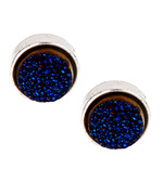 Dara Ettinger Felicia Midnight Druzy Small Stud Earrings