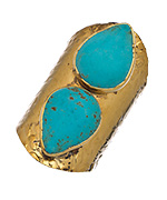 Dara Ettinger Casey Turquoise Teardrop Cigar Ring