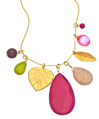 David Aubrey Cluster Charm Necklace