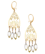 David Aubrey Gold Leaf Chandelier Earrings