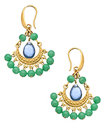 David Aubrey Blue Quartz Vintage Chandelier Earrings