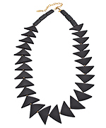 David Aubrey Matte Black Triangle Necklace