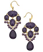 David Aubrey Gold and Jade Chandelier Earrings