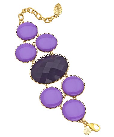 David Aubrey Gold and Jade Cabochon Bracelet