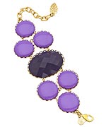 David Aubrey Gold and Jade Cabochon Bracelet