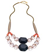 David Aubrey Gold and Turquoise Multi Stone Amelie Necklace