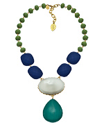 David Aubrey Clara Multi Stone Pendant Necklace