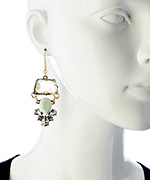 David Aubrey Long Mint Trap Earrings