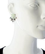 David Aubrey Crystal Feather Earrings