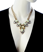David Aubrey Mint Crystal Necklace