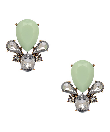 David Aubrey Crystal Feather Earrings