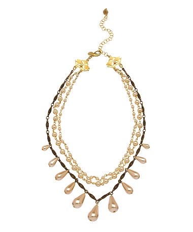 David Aubrey Antique Teardrop Pearl Necklace