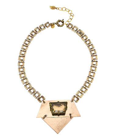 David Aubrey Trapezoid Crystal Necklace