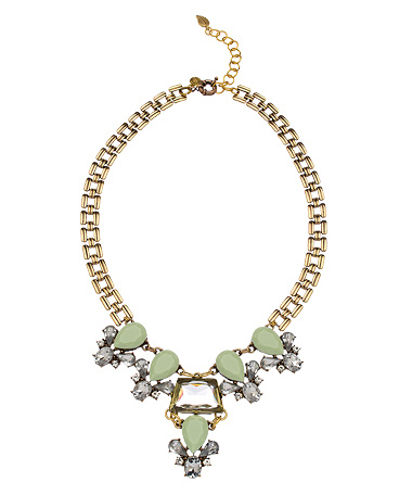 David Aubrey Mint Crystal Necklace