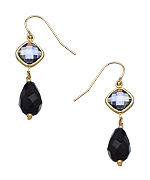 DelVecchio Designs Double Drop Black Earrings