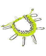 Devora Libin Jewels Fluorescent Yellow Silver Curb Chain Bracelet
