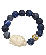 Devoted Jewelry Sodalite White Buddha Bracelet