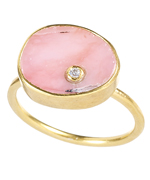 Didi Jewellery Pink Opal and White Topaz Starbright Ring