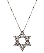 Diamond Star of David Pendant Necklace