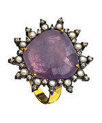 Divya Diamond Star Burst Diamond Cocktail Ring