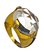 Divya Diamond Crystal Quartz Diamond Brilliance Cocktail Ring