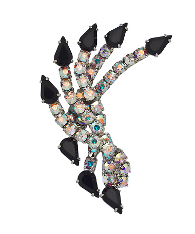 Elizabeth Cole Jet Pear Clip On Ear Cuff