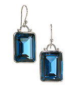 Elizabeth Showers Sapphire Deco Earrings