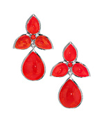 Elizabeth Showers Coral Mariposa Earrings