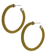 Elliott Chandler Two Tone Hoop Earrings