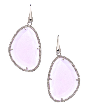 Elliot Chandler Rose Quartz Free Form Earrings