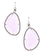 Elliot Chandler Rose Quartz Free Form Earrings