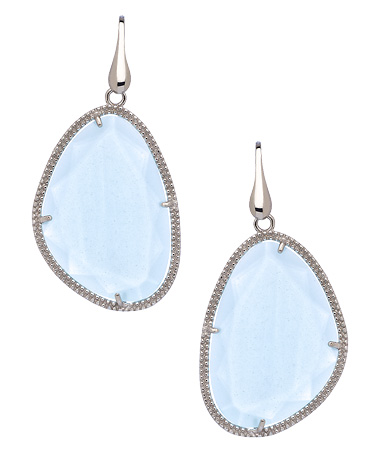 Elliot Chandler Blue Quartz Free Form Earrings