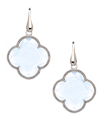 Elliot Chandler Blue Quartz Four Leaf Clover Earrings