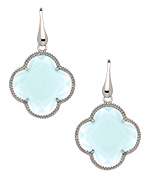 Elliot Chandler Green Quartz Four Leaf Clover Earrings