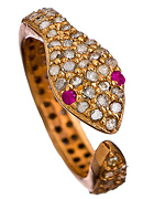 Elodie K Rose Gold Plated Snake Knuckle Ring