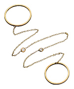 Elodie K Extended Gold Chain Double Ring