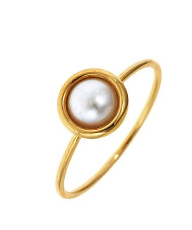 Emily Elizabeth Pearl Drop Wire Ring
